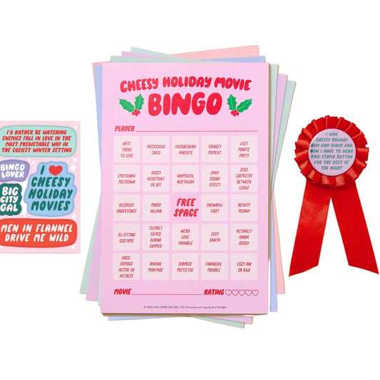 Cheesy Holiday Movie Bingo