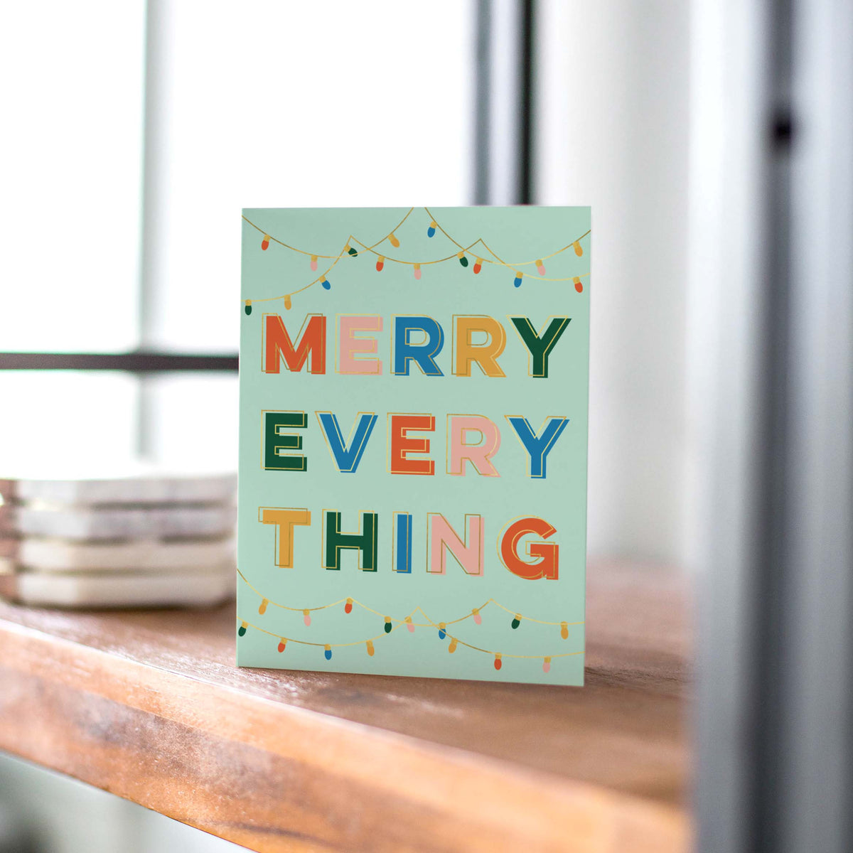 Mint Merry Everything Greeting Card