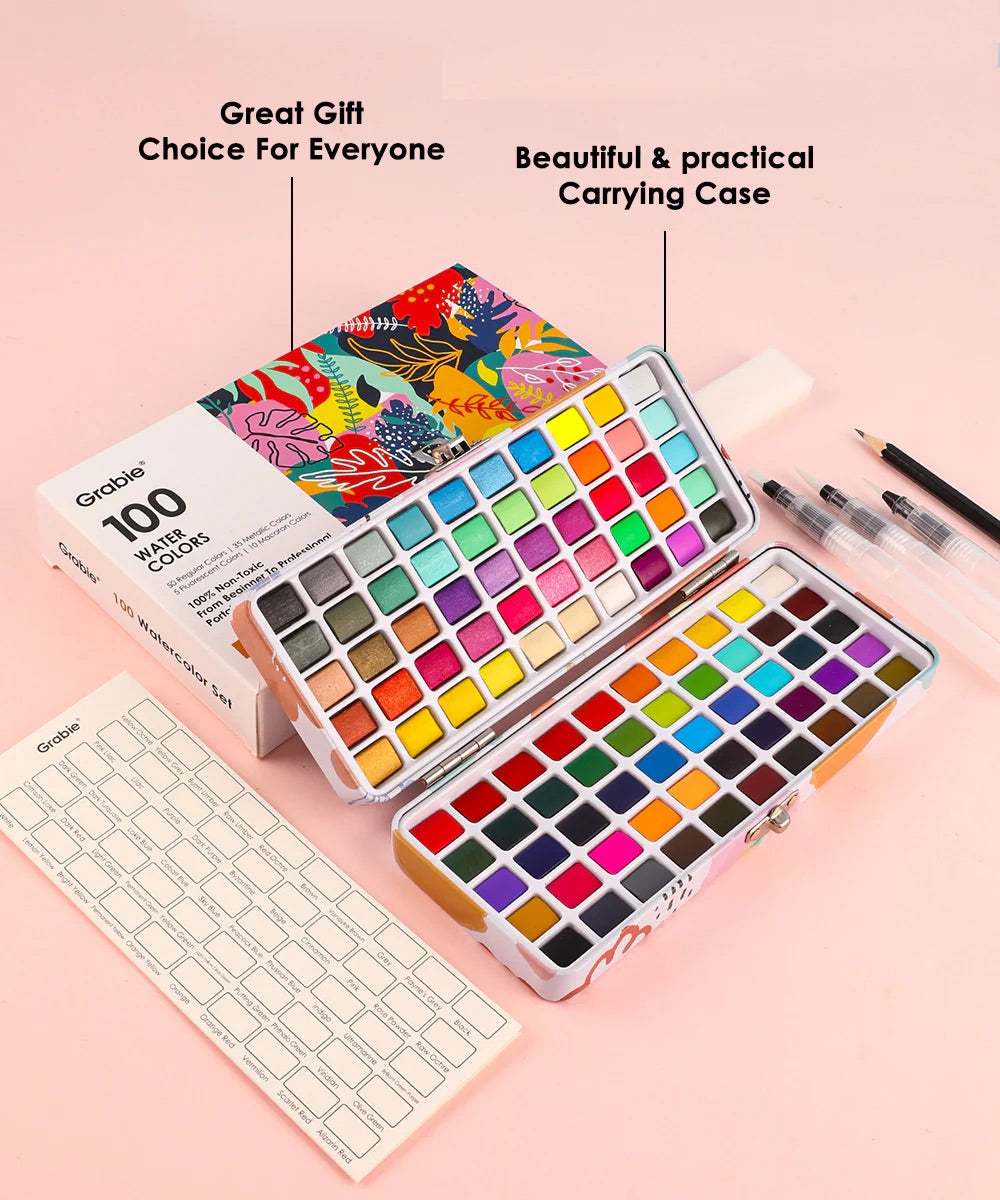 100 Watercolor Set