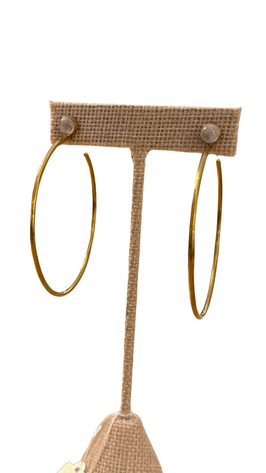 Moonstone Hoops
