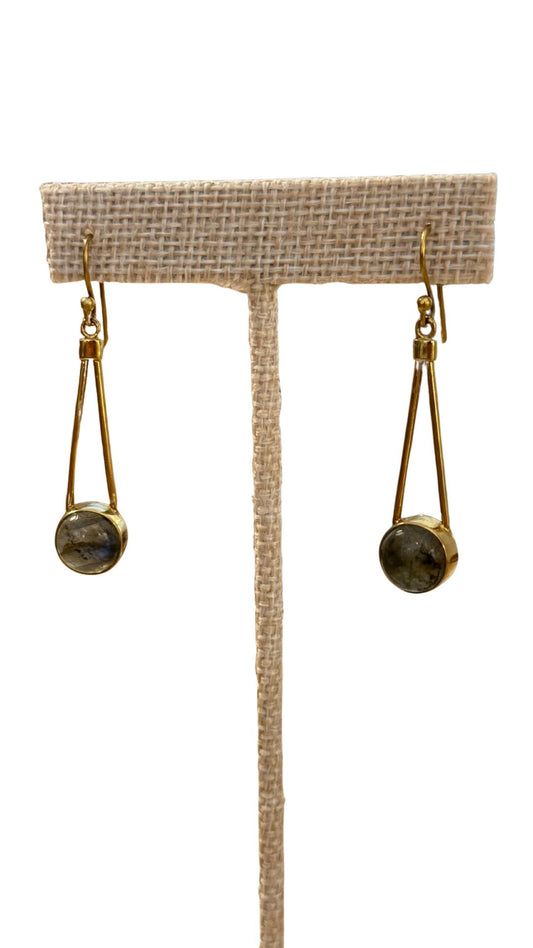 Labradorite Round Drop Earrings