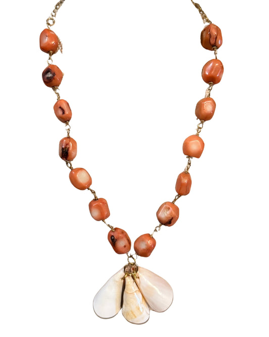 Coral & Shell Necklace