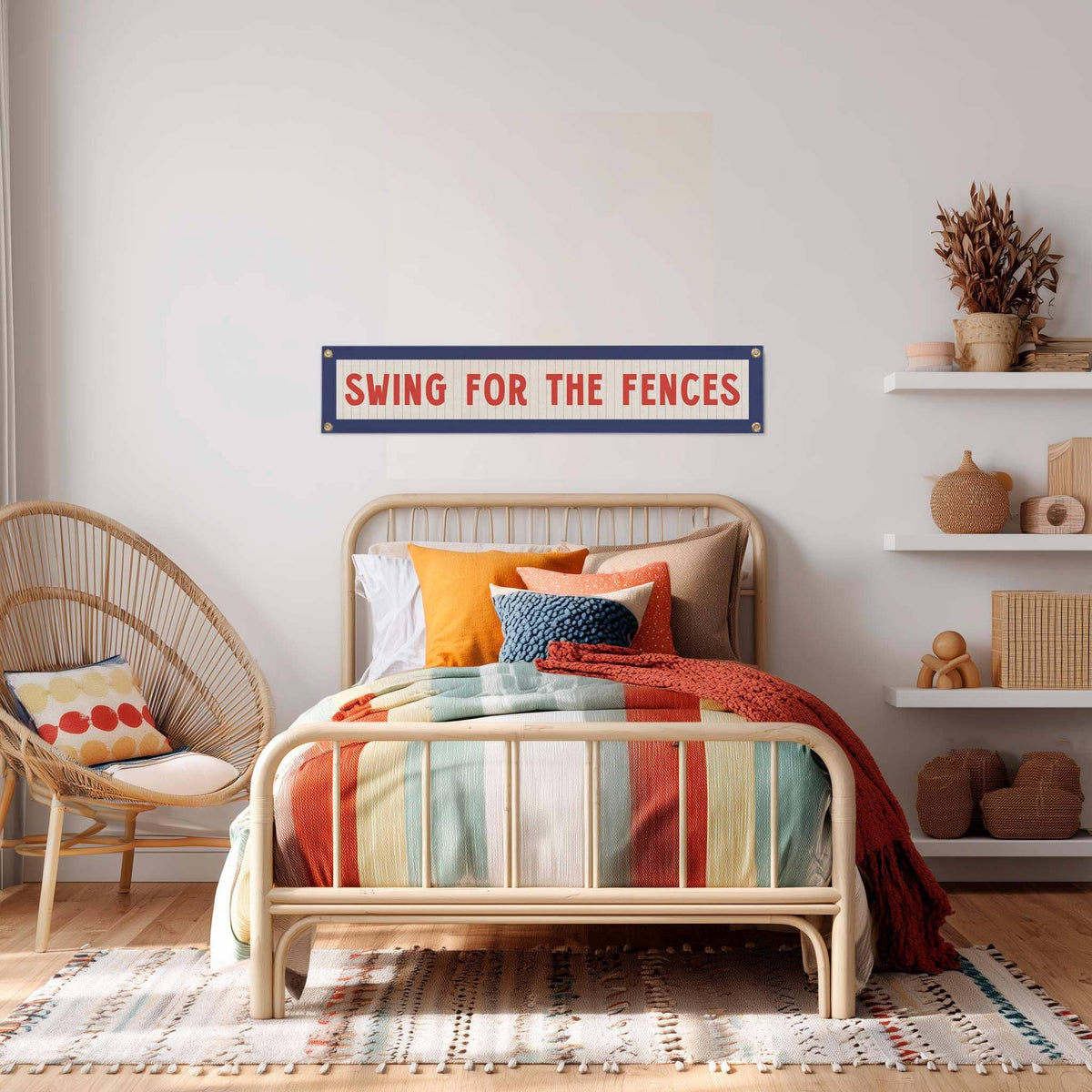 Swing For The Fences Felt Banner