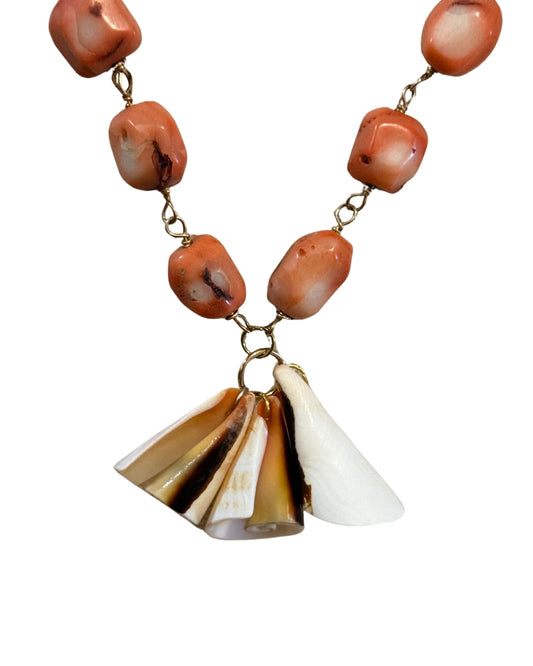 Coral & Shell Necklace