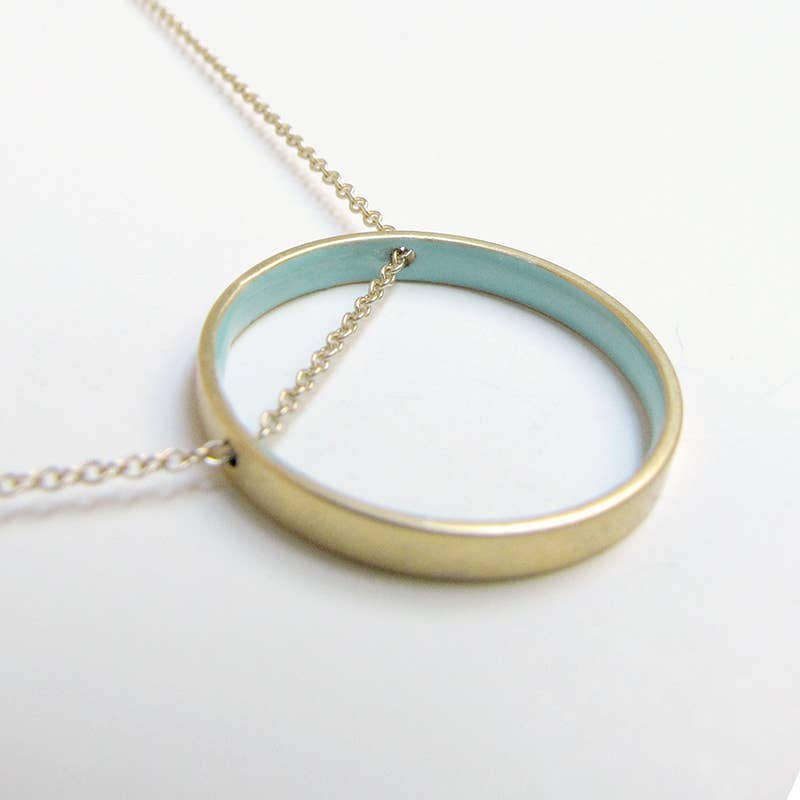 Aqua Circle Necklace