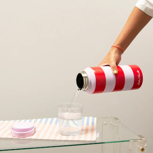 Red & Pink Striped Bottle