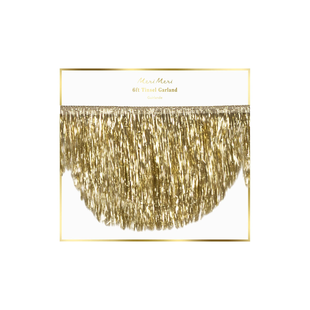 Gold Tinsel Scallop Garland