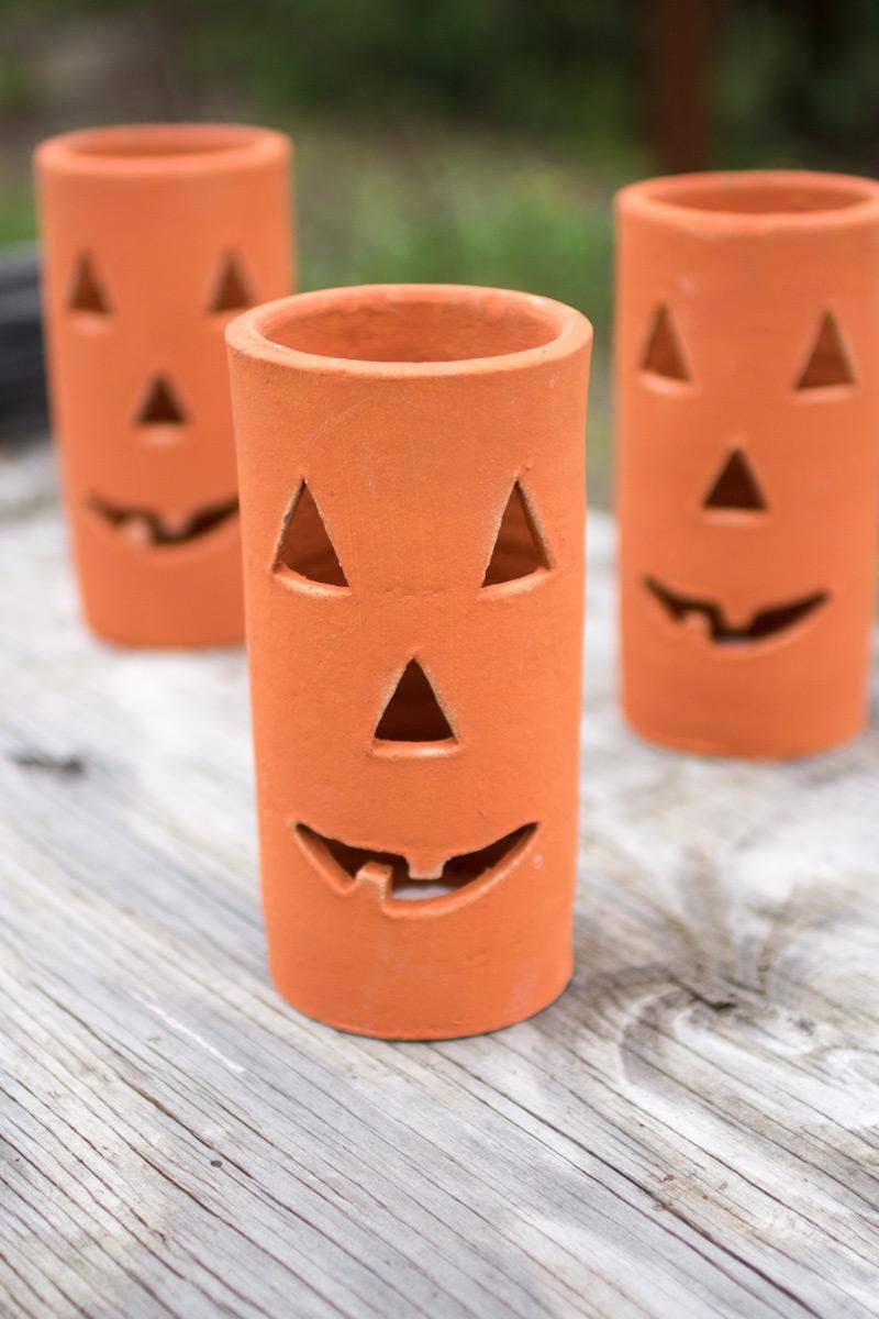 Terracotta Jack-o-Lantern
