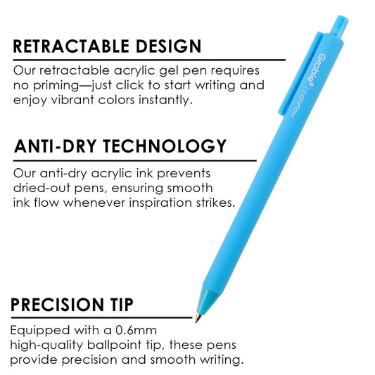 Retractable Colorflow Acrylic Gel Pen