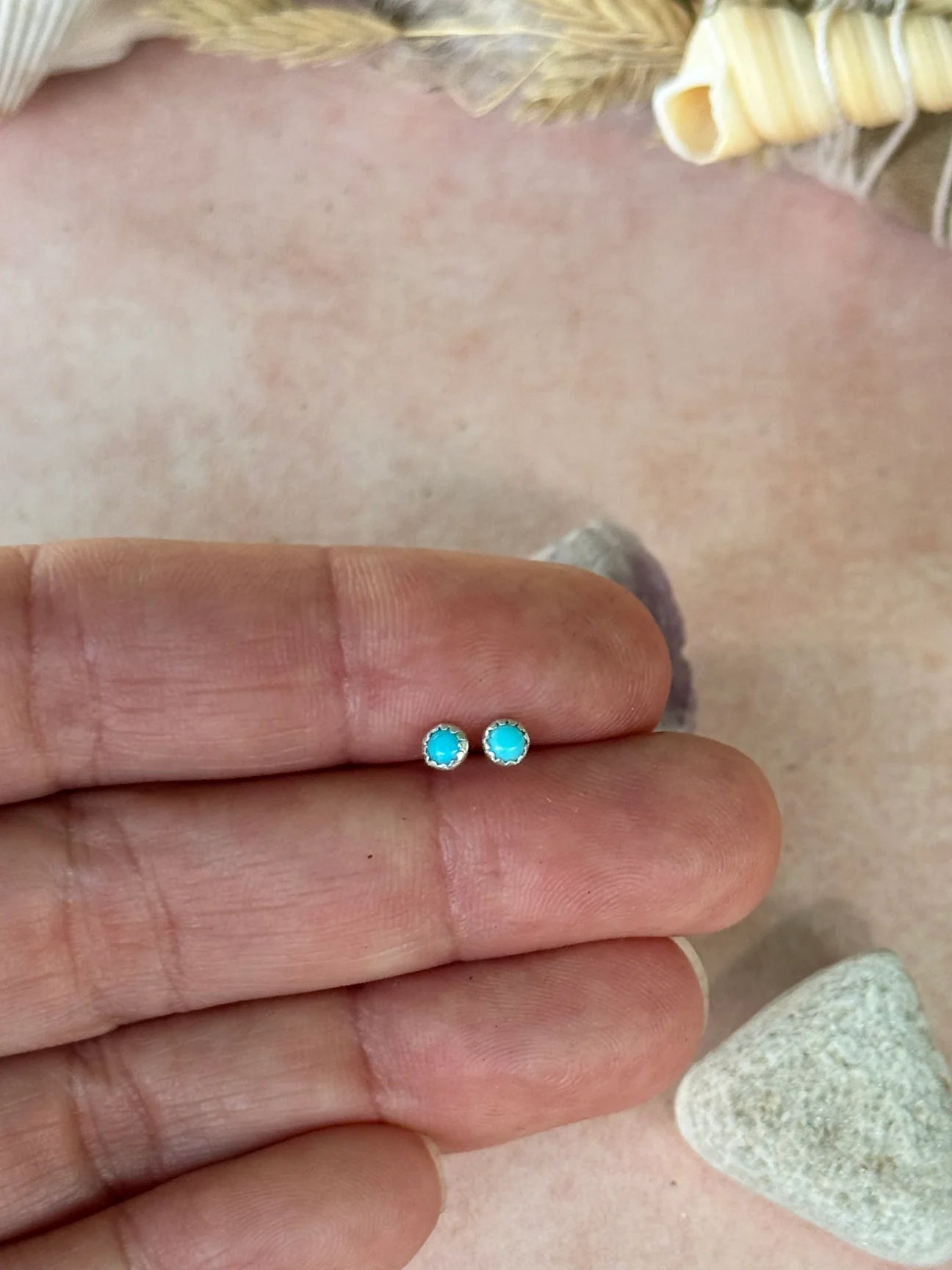 Tiny Turquoise Studs