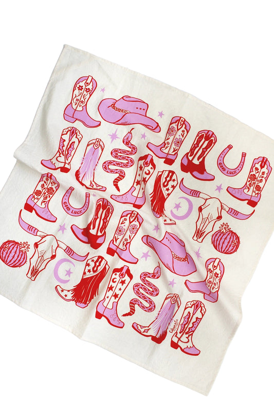 Howdy Cowgirl Tea Towel