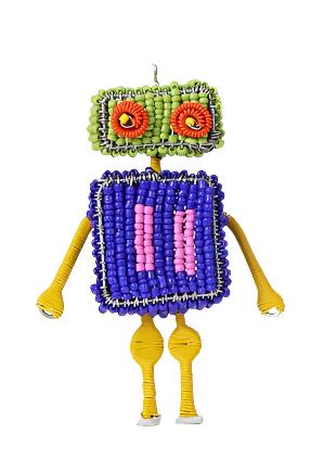 Beaded Robot Ornament