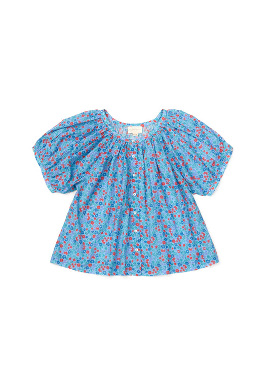Euclid Top - Mini Floral Little Boy Blue