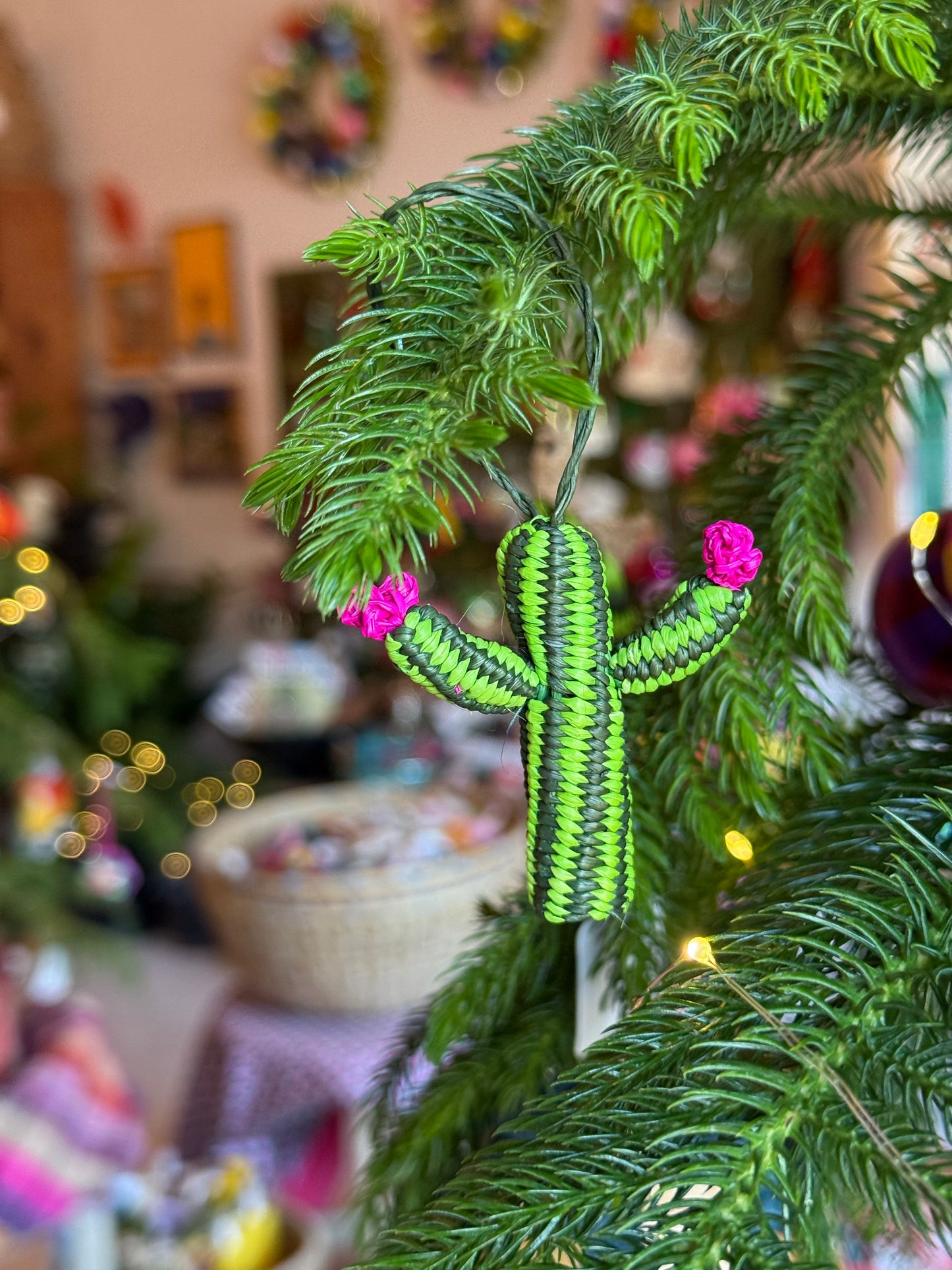 Woven Cactus Ornament