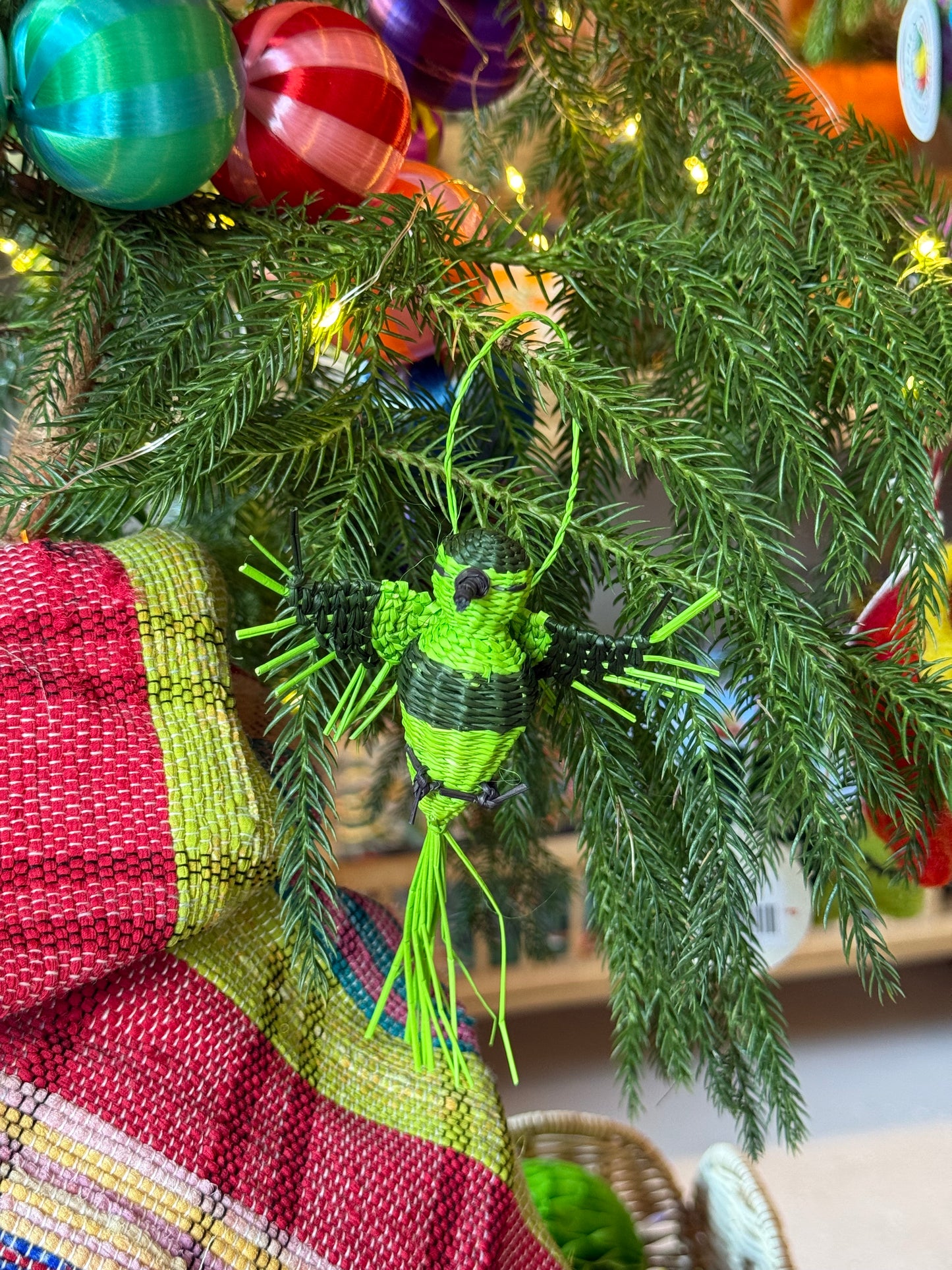 Woven Hummingbird Ornament