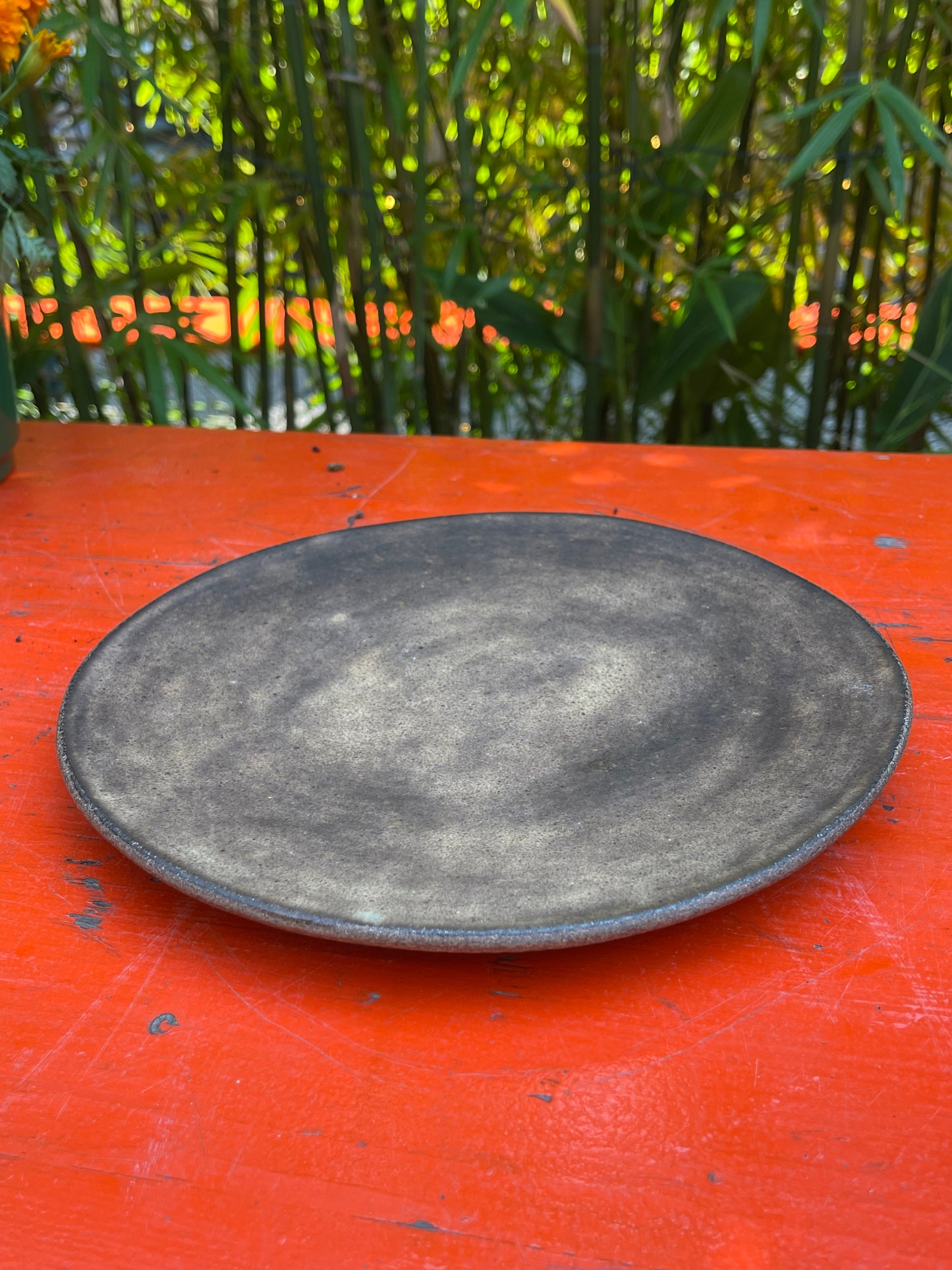 Salad Plate Progress Brown Leather Matte