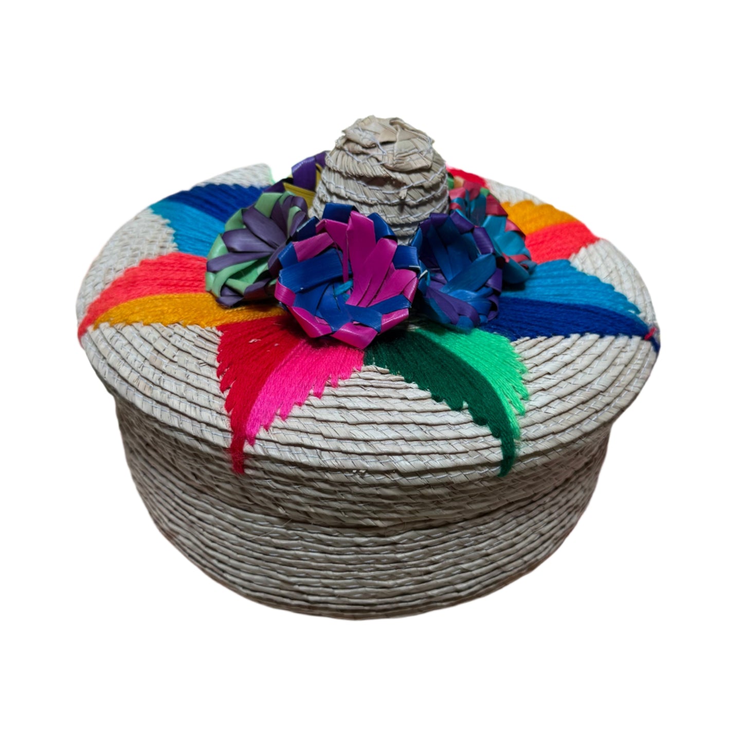 Straw Basket w/Lid