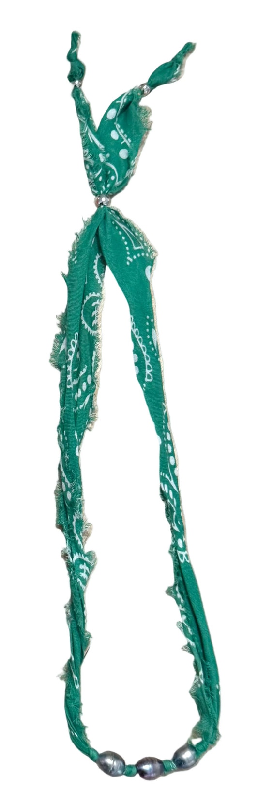 Knotted Pearl Bandana Choker