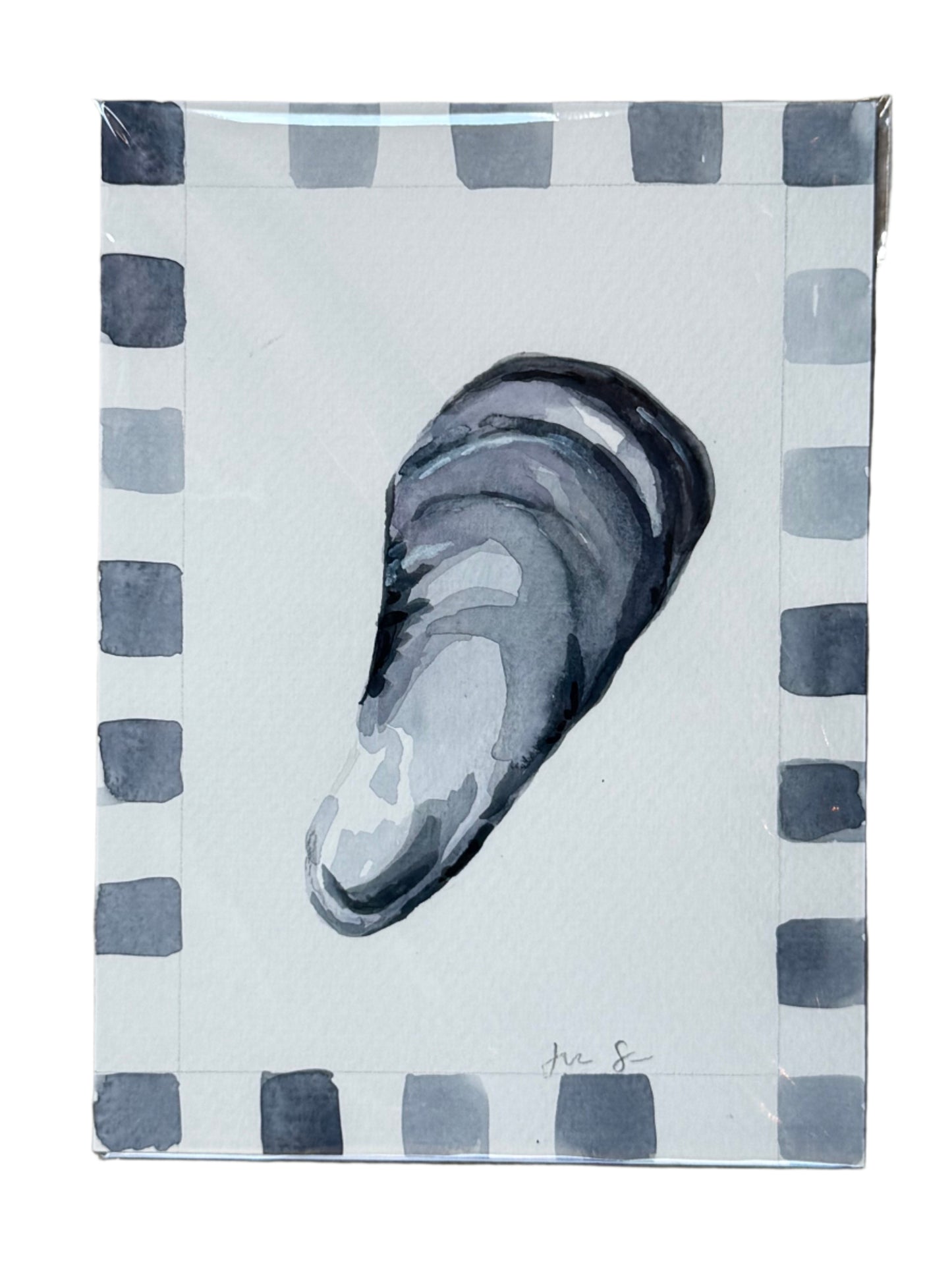 Blue Mussel Watercolor