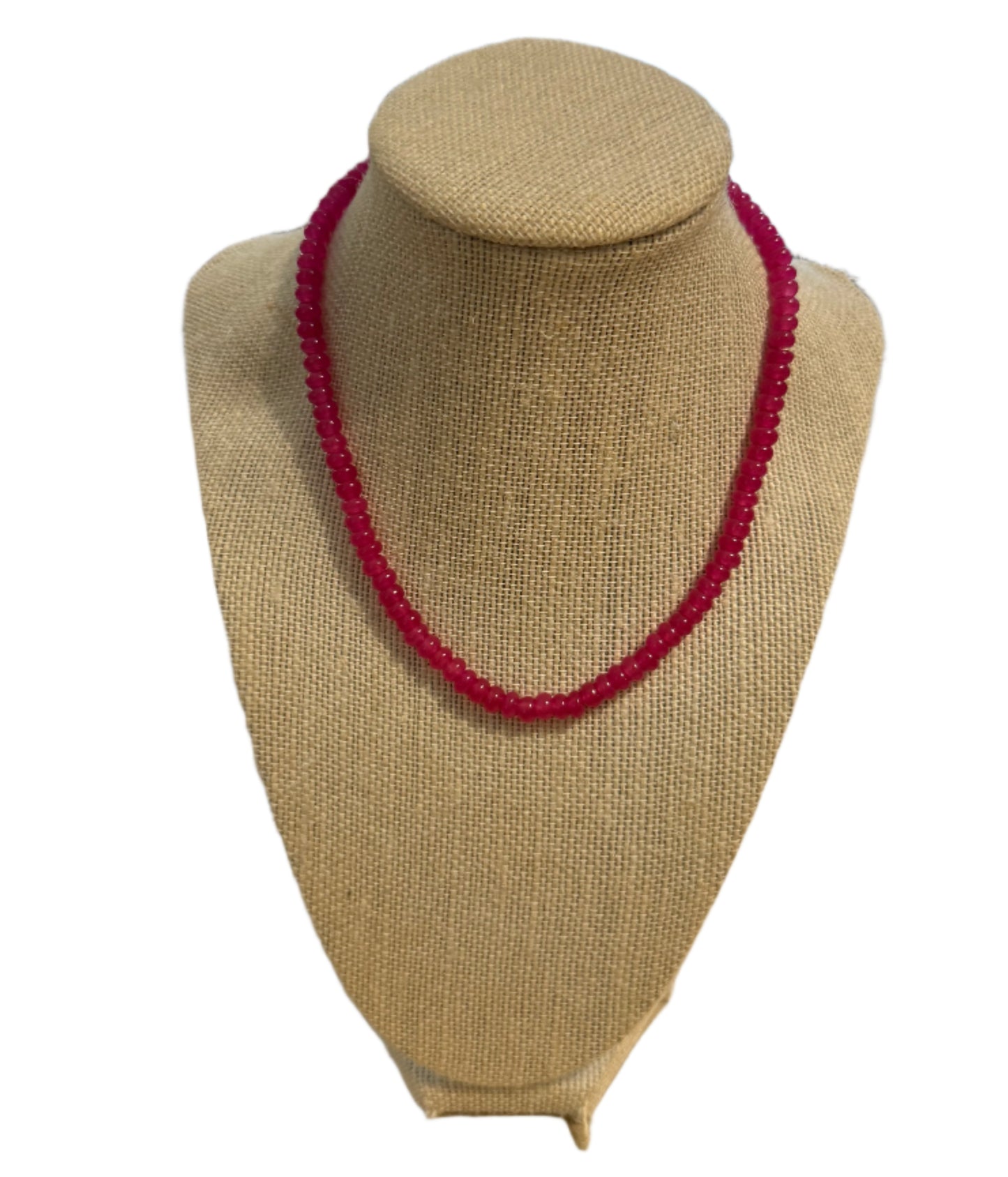 Magenta Jade Necklace