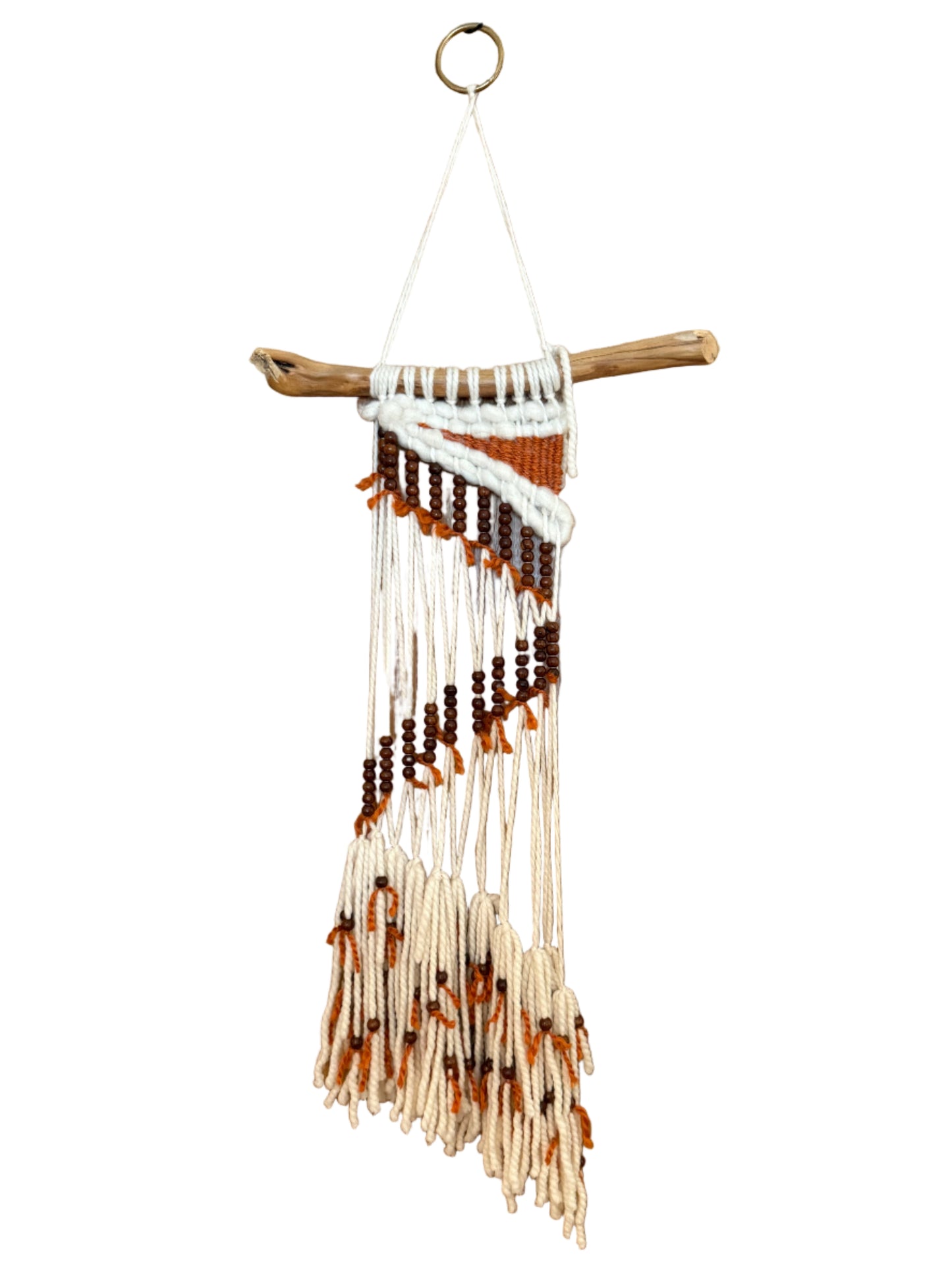 Orange Beaded Wall Hanging