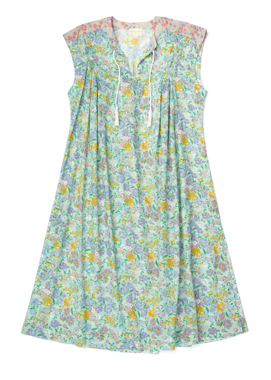 Laurie Kaftan - Larger Floral Frosty Green