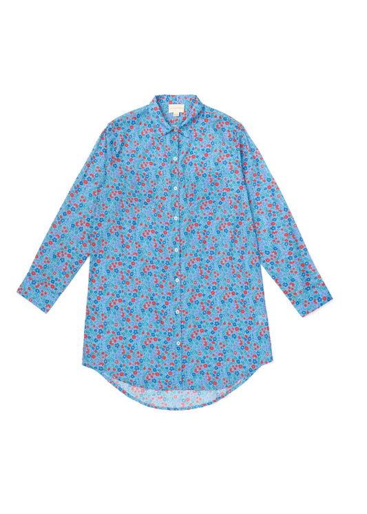 McKenna Shirt Dress - Mini Floral Little Boy Blue