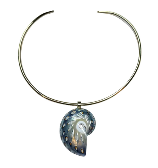 Nautilus Shell Pendant & Collar