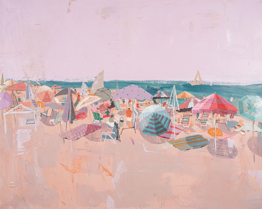 18"x24" Plum Coast Framed