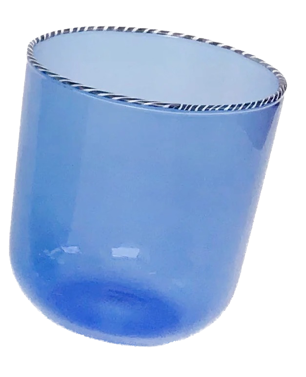 Striped Rim Glass