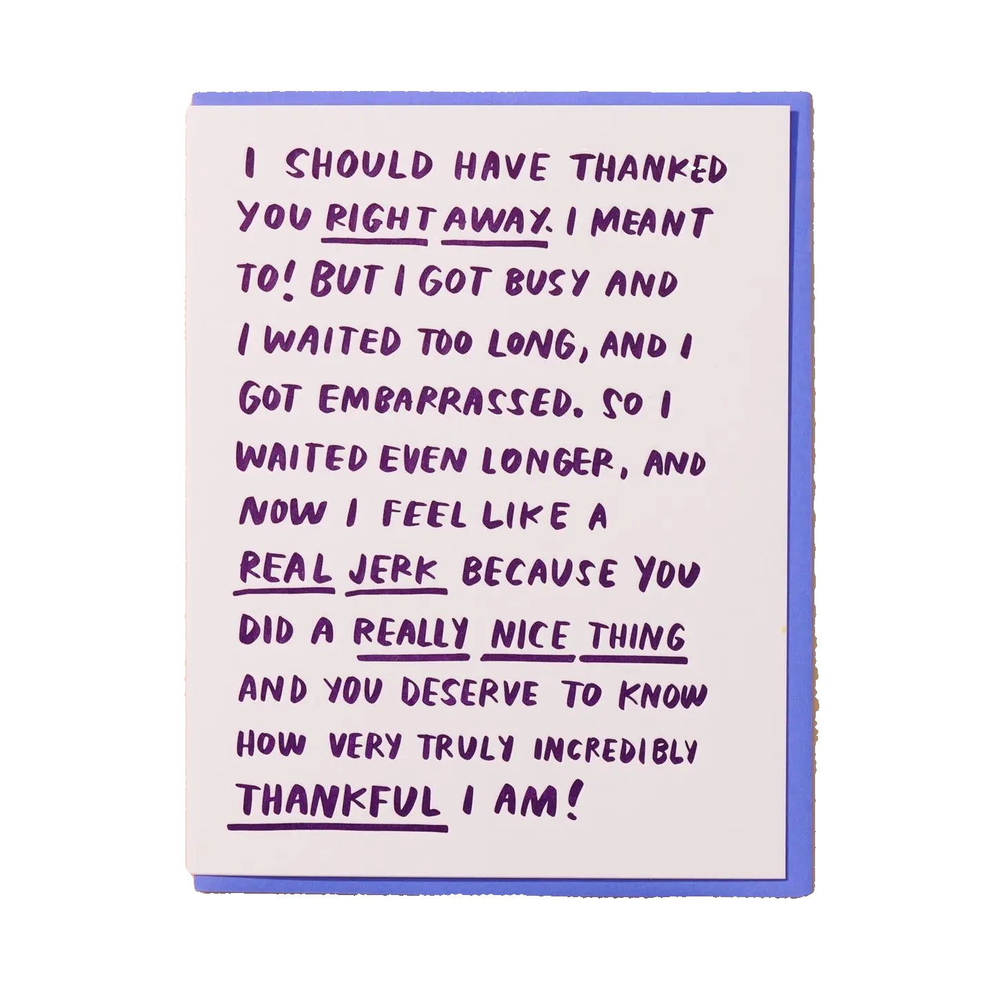 Belated Rambling Thank You Card