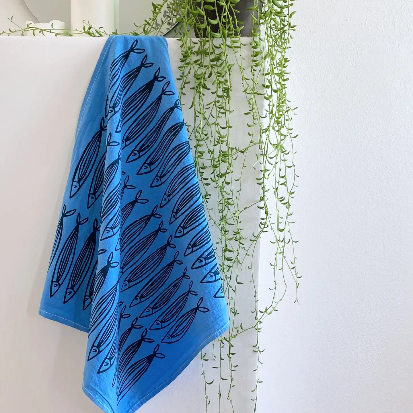Silkscreen Sardine Tea Towel