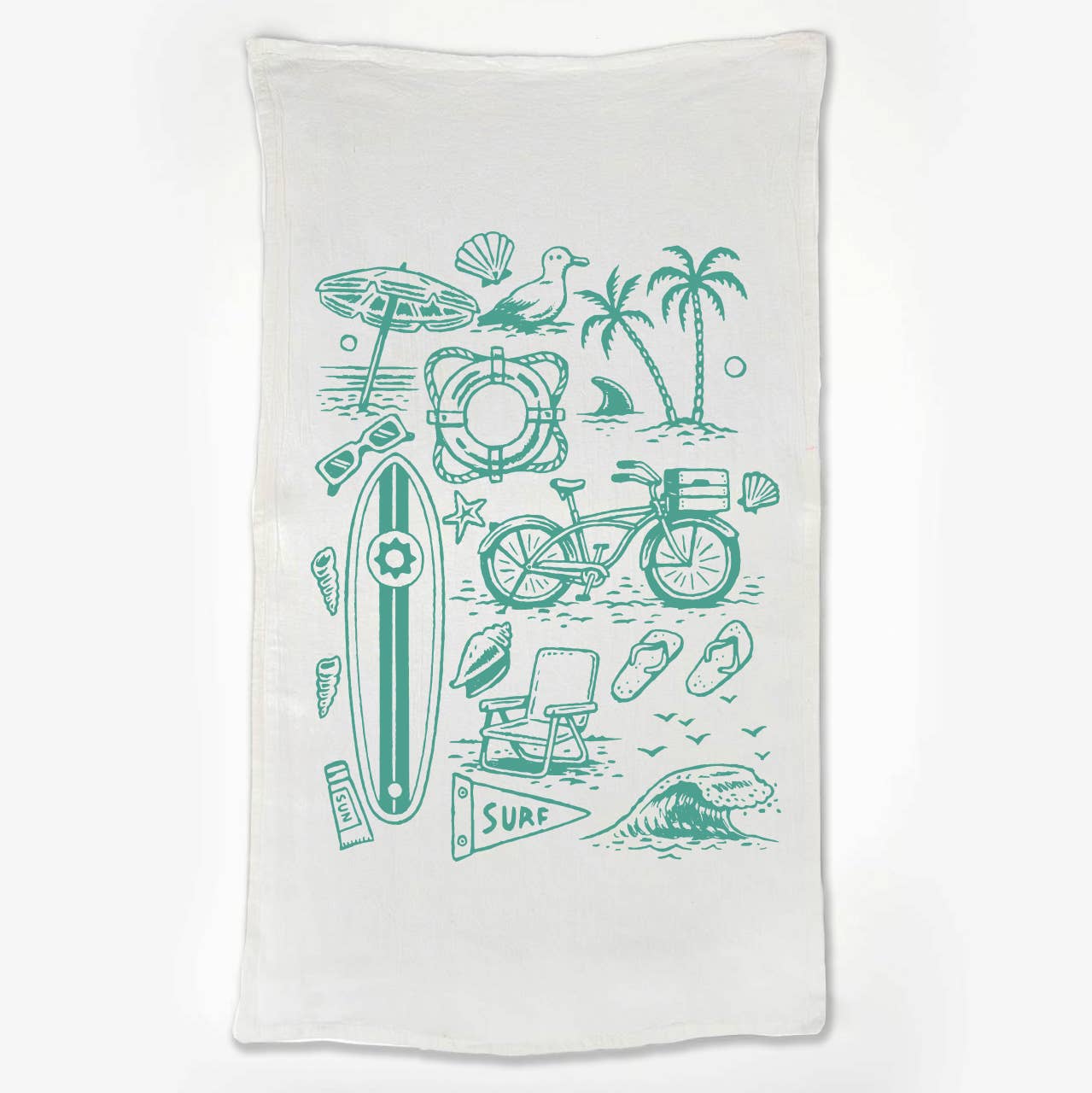 Beach Stuff Tea Towel