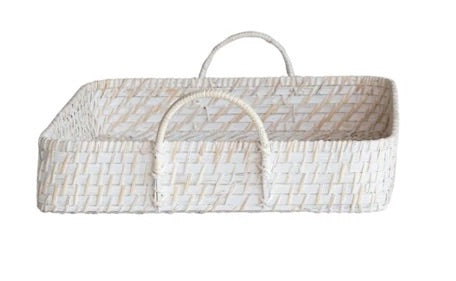 Whitewashed Bamboo Tray