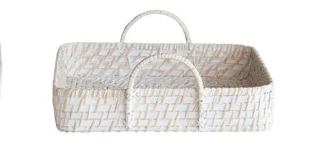 Whitewashed Bamboo Tray