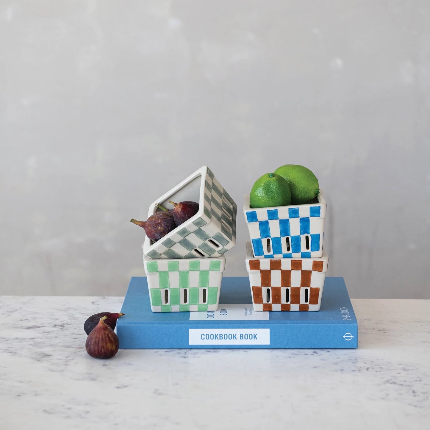 Stoneware Berry Basket