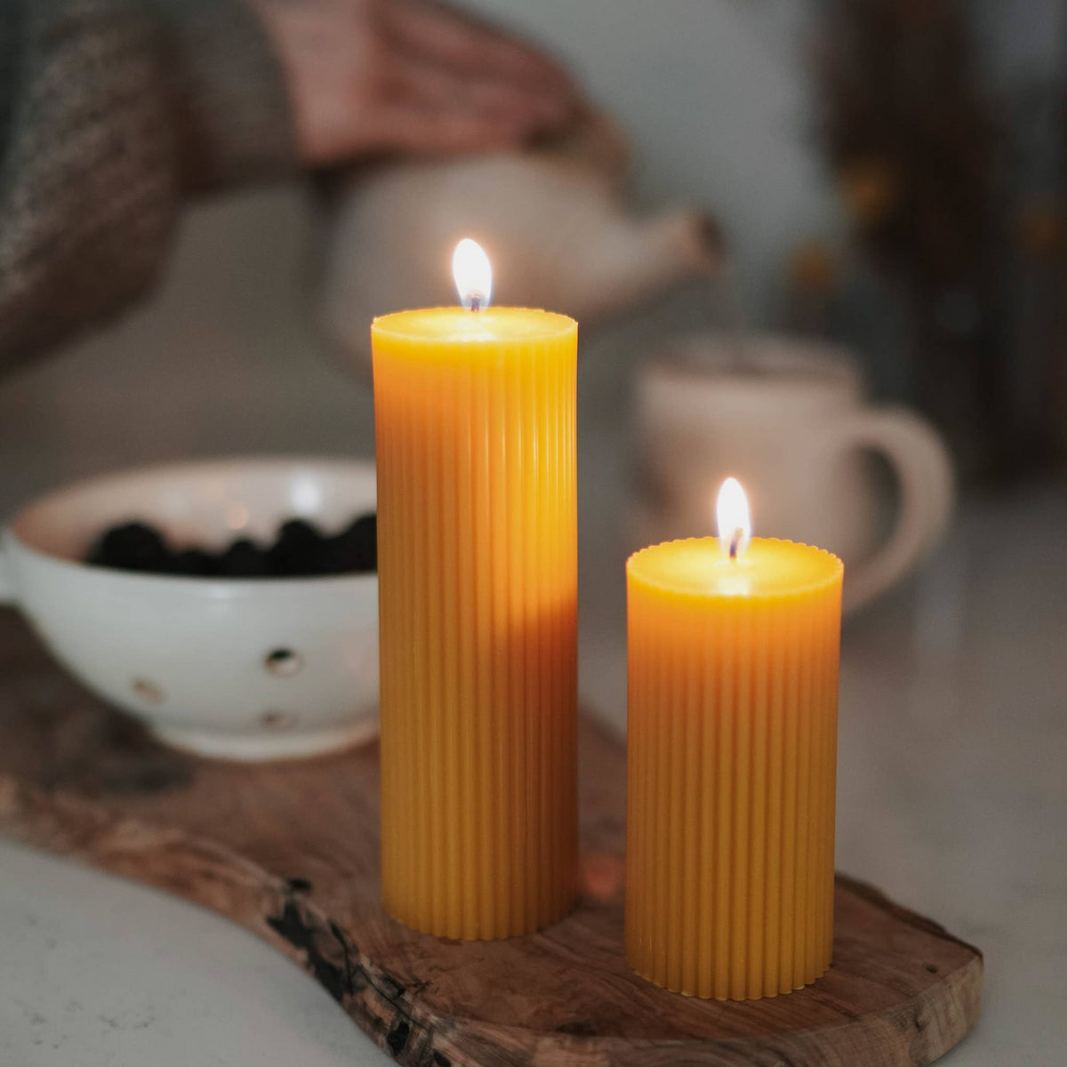 Beeswax Salt Pillar Candle