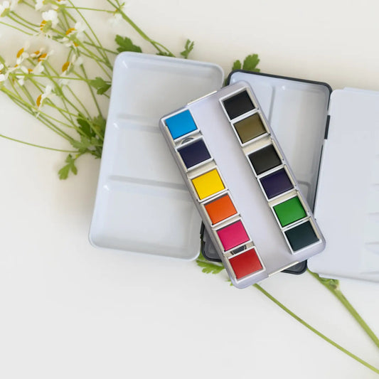 Mini-Travel Watercolor Paint Palette