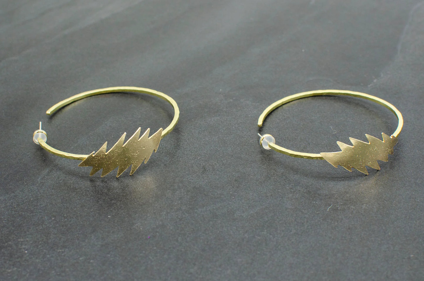Grateful Dead Bolt Hammered Hoops - Medium