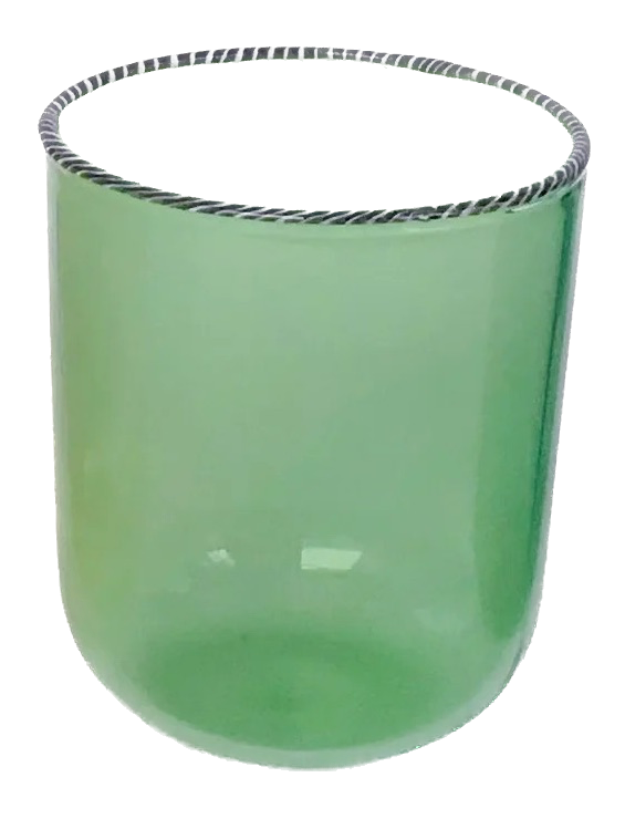 Striped Rim Glass
