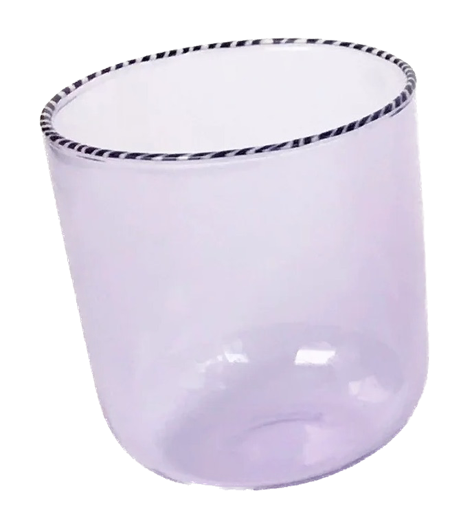 Striped Rim Glass