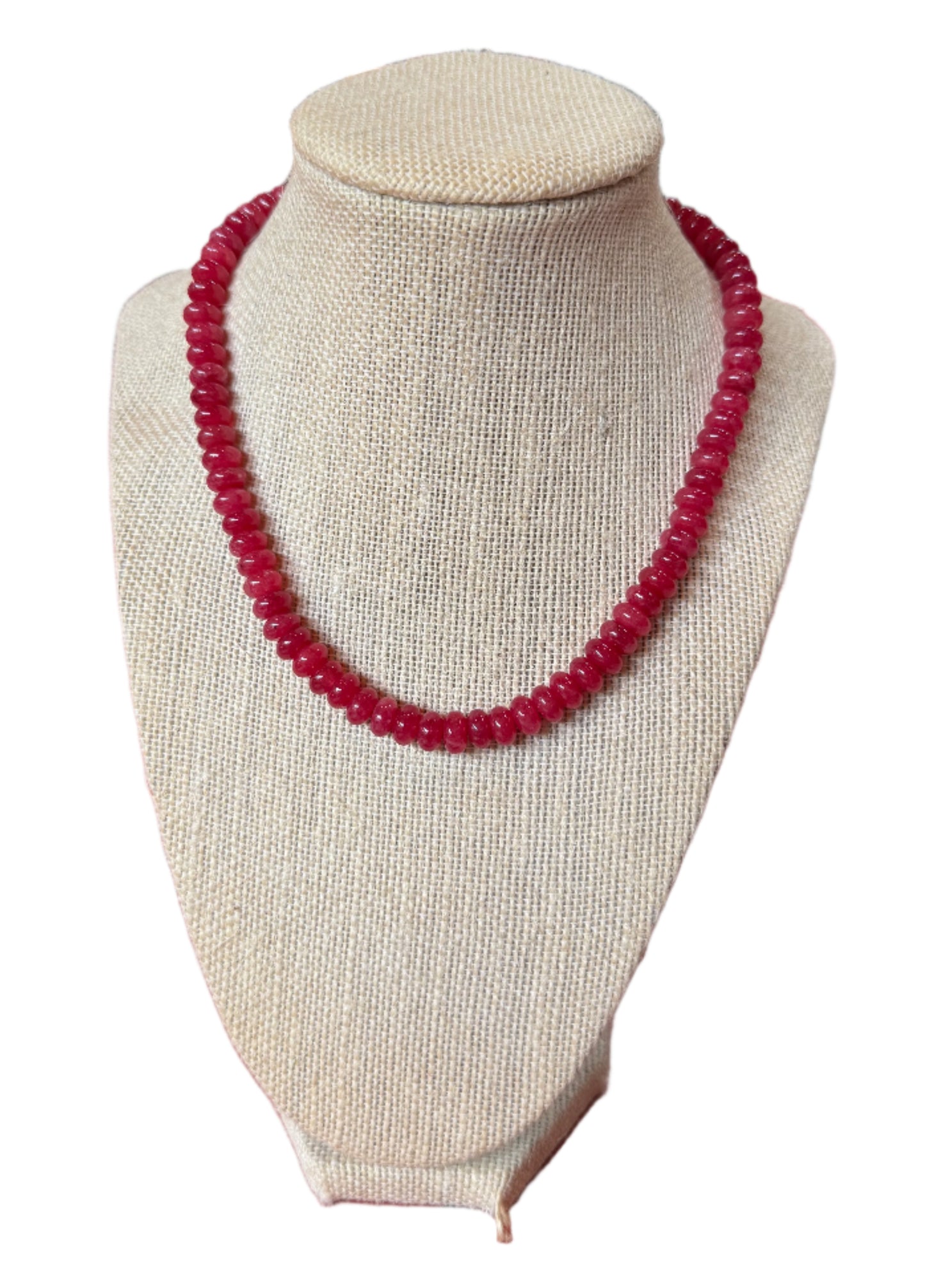 Magenta Jade Necklace