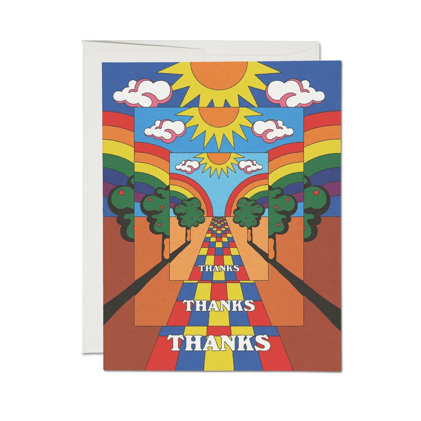 Mirrored Thanks Card