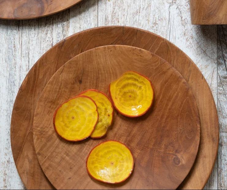 Teak Round Plate