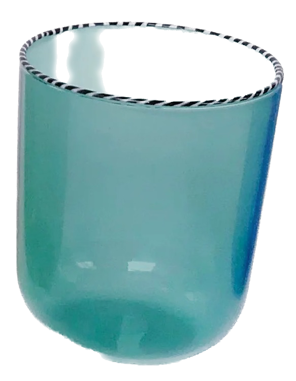 Striped Rim Glass