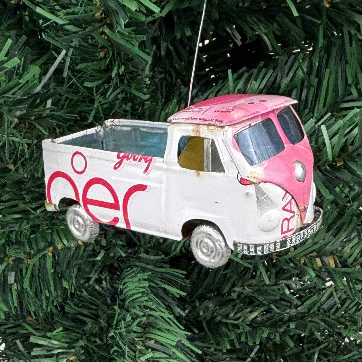 Tin Can VW Pickup Ornaments