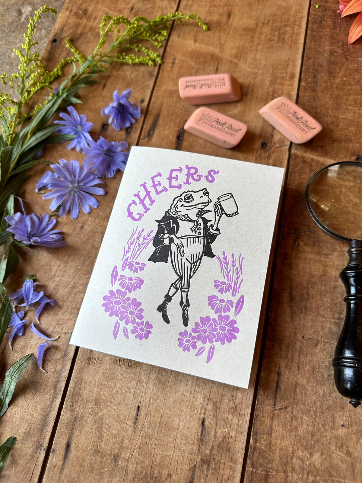 Cheers Frog! Greeting Card
