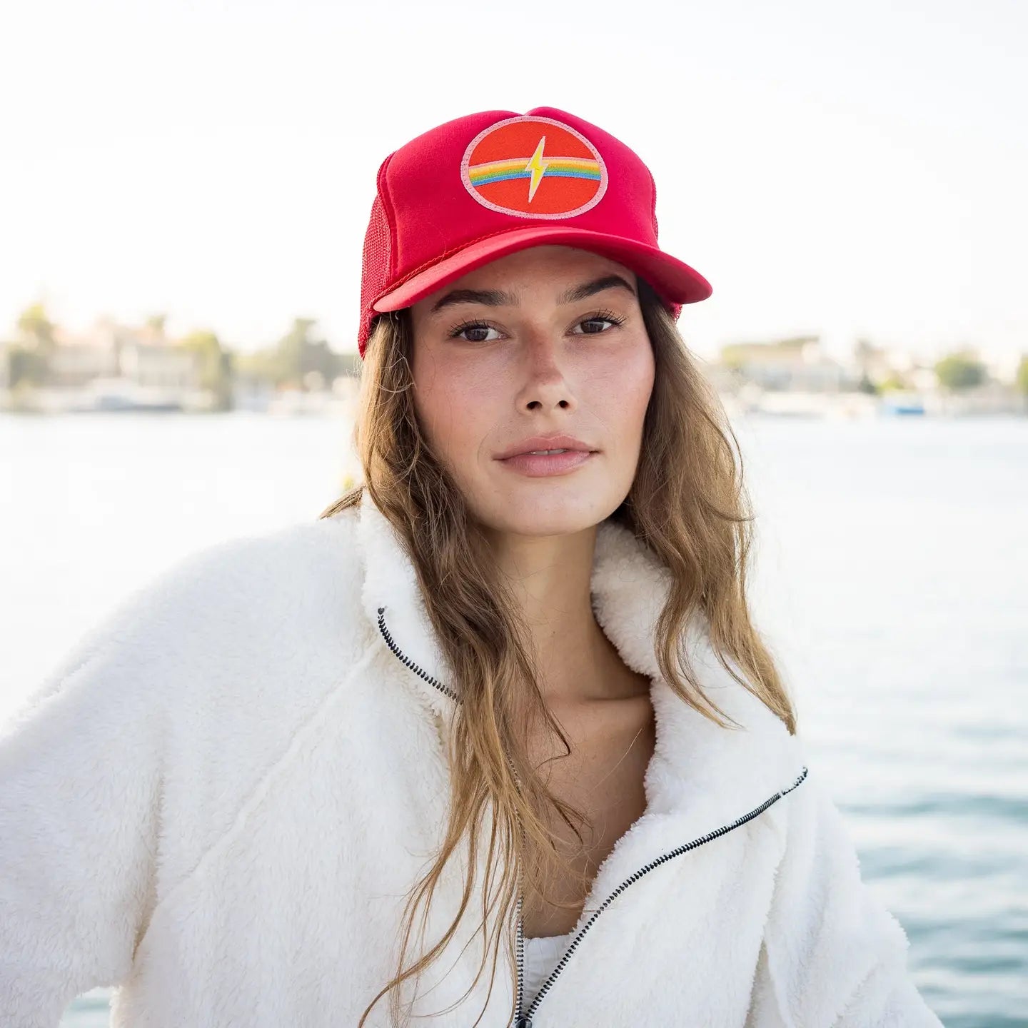 Electric Rainbow Trucker Hat