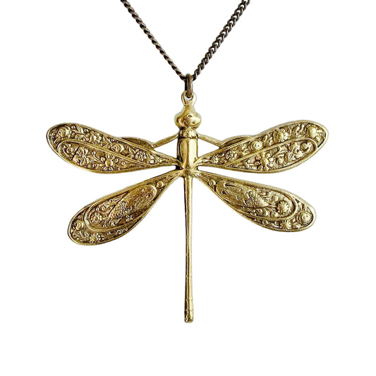 Golden Dragonfly Necklace