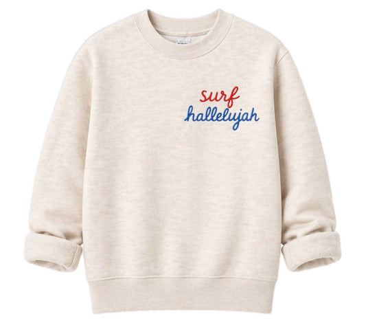 Surf Hallelujah Embroidered Sweatshirt